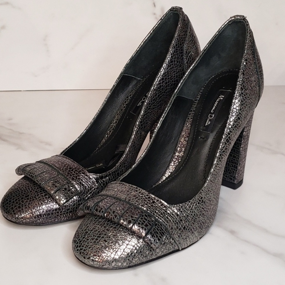 GORGEOUS Massimo Dutti pewter heels
